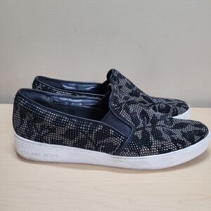 MICHAEL Michael Kors Black and Silver Sneakers